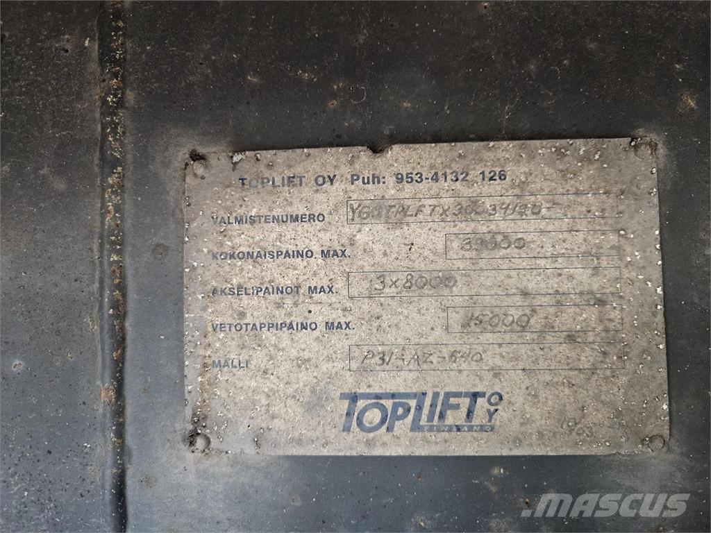 Toplift peräpurku نصف مقطورات لنقل ألواح الخشب