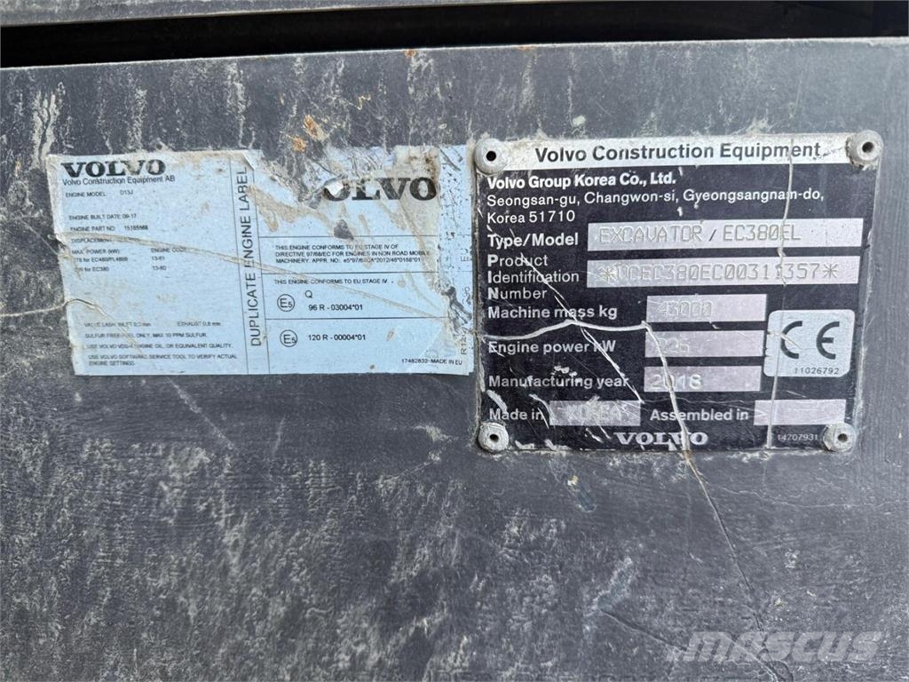 Volvo EC 380 EL Bageri gusjeničari