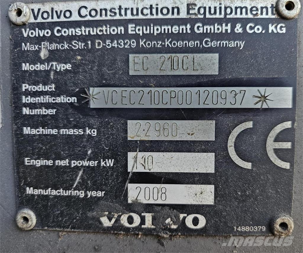 Volvo EC210CL, Engcon, Leica 3D, kauha 履带挖掘机