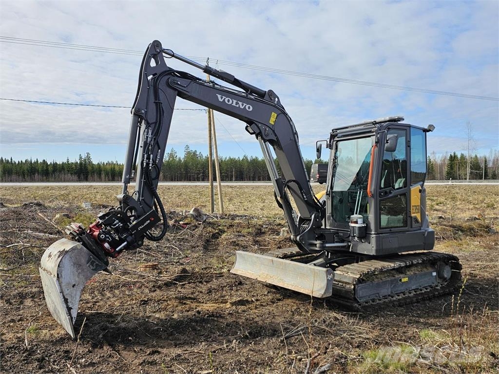 Volvo ECR 58 F, Rototilt, 4 kauhaa, Webasto Minigraafmachines < 7t