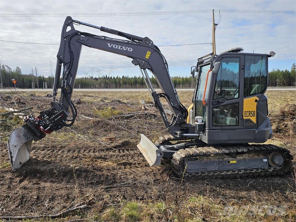 Volvo ECR 58 F, Rototilt, 4 kauhaa, Webasto Minigraafmachines < 7t