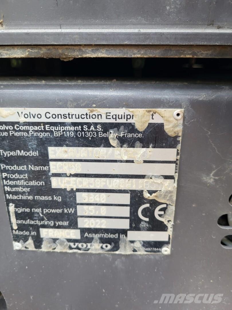 Volvo Ecr58 Minigraafmachines < 7t