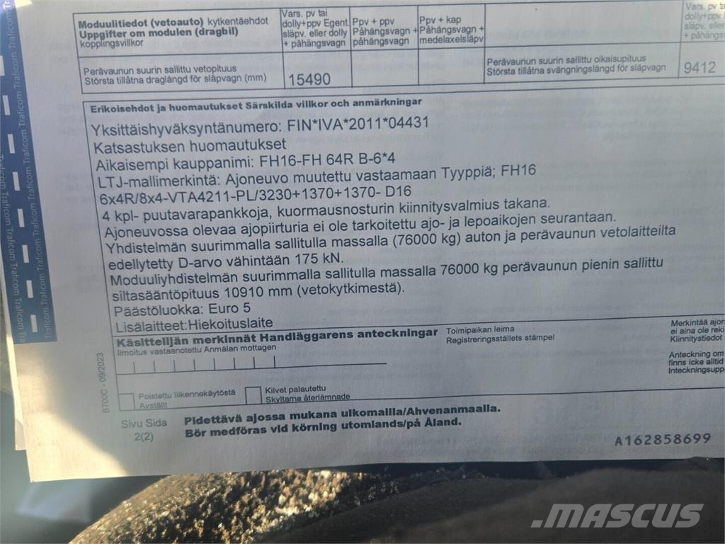 Volvo Fh R16 6x4 Puuautot
