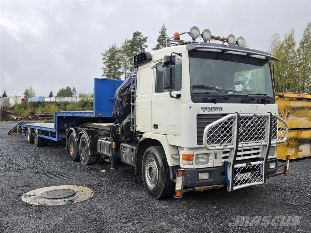 Volvo FH12, PM Group Nosturi, PPV-Lavetti Vlakke laadvloer met kraan