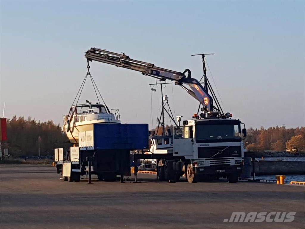 Volvo FH12, PM Group Nosturi, PPV-Lavetti Vlakke laadvloer met kraan