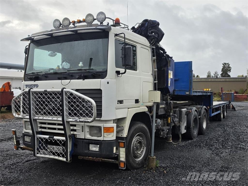Volvo FH12, PM Group Nosturi, PPV-Lavetti Vlakke laadvloer met kraan