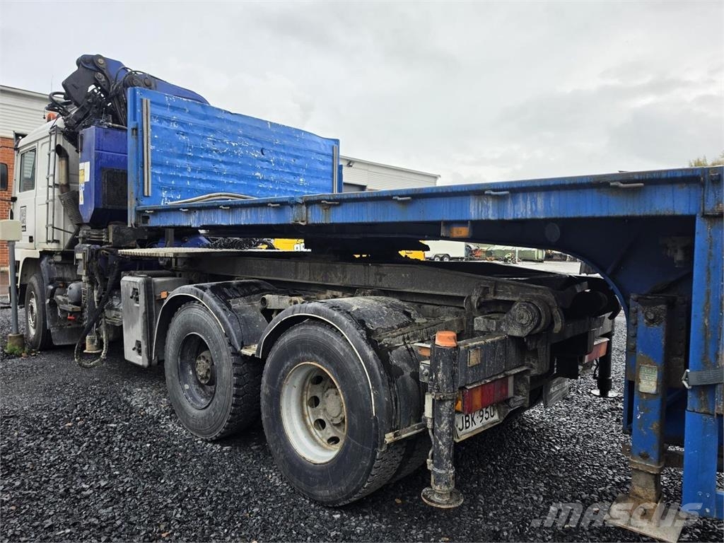 Volvo FH12, PM Group Nosturi, PPV-Lavetti Vlakke laadvloer met kraan