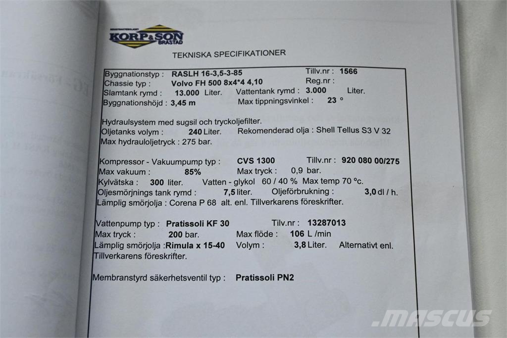 Volvo FH540 8x4*4 ADR Otros camiones