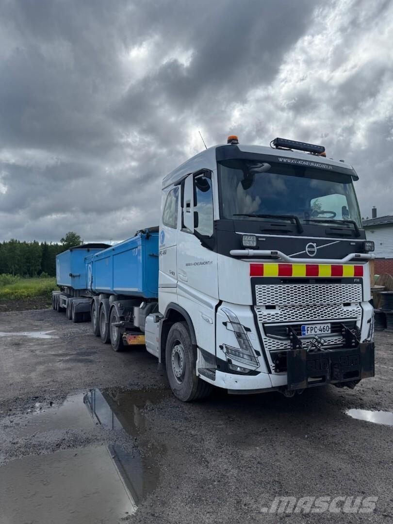 Volvo FH540 8x4 tridem+ Jyki 5 akselinen kasettivaunu Kommunalt / generelt kjøretøy