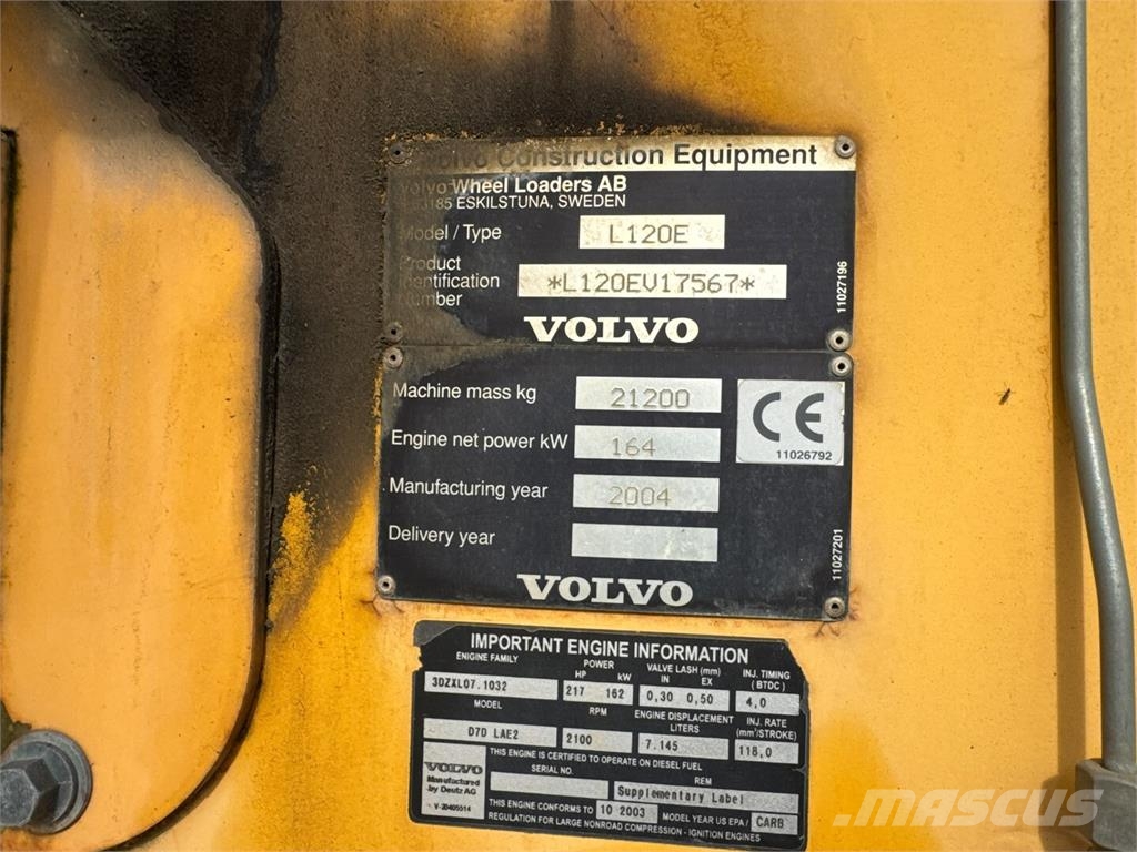 Volvo L 120 E MYYTY!! Kolesové nakladače