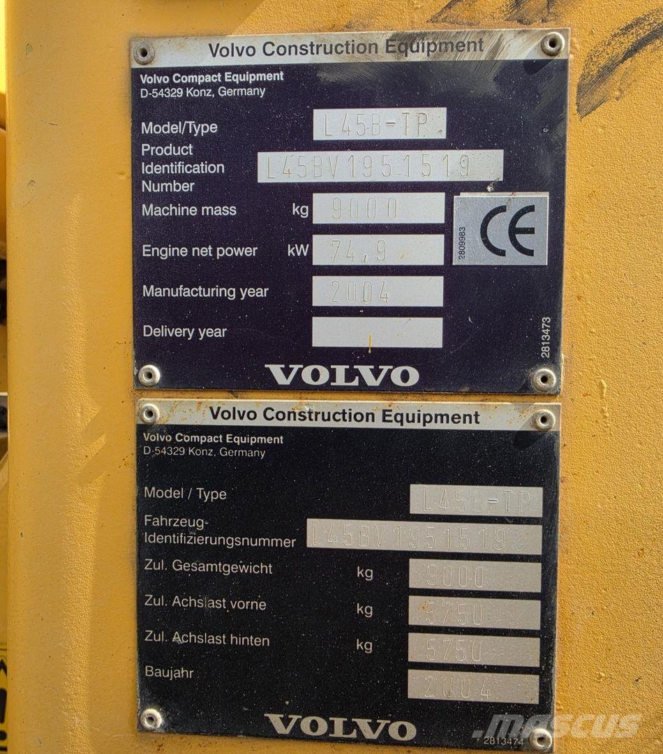 Volvo L45, Kauha, Trukkipiikit لوادر بعجل