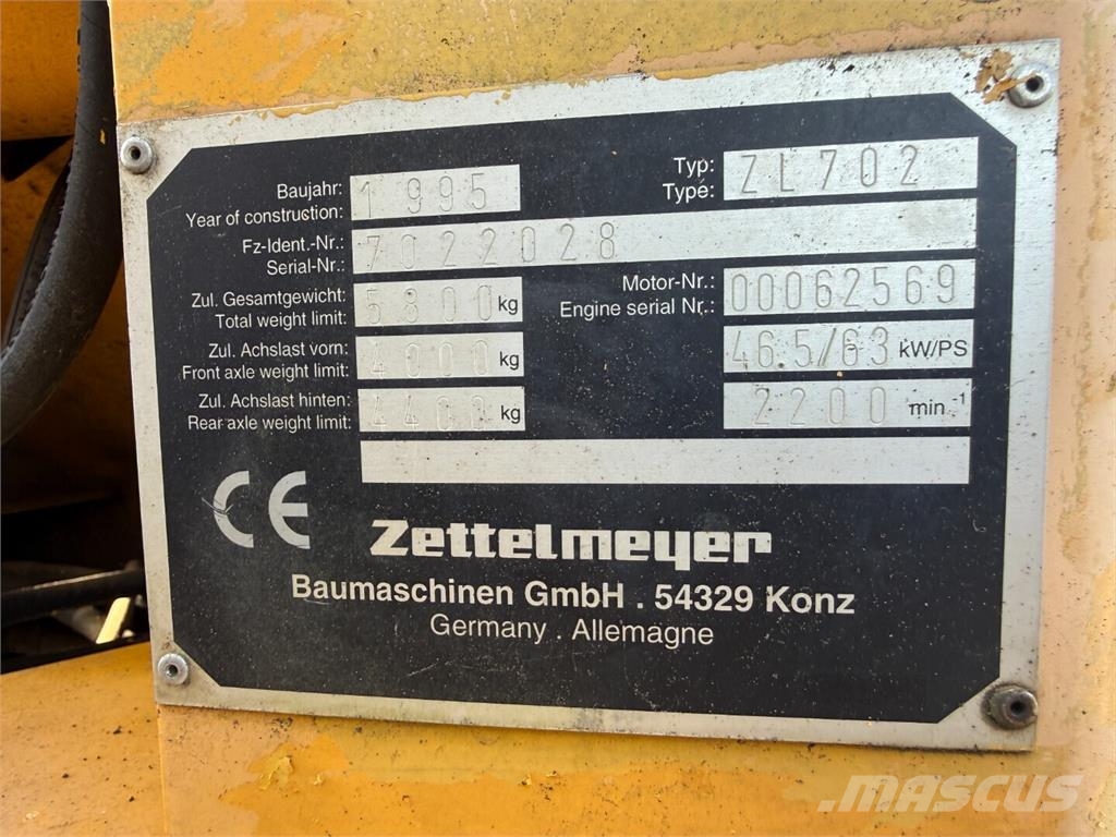 Zettelmeyer ZL 702 Cargadoras sobre ruedas