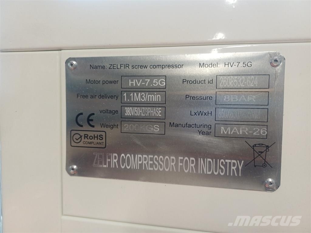  ZL ZELFIR HV-7.5G Ruuvikompressori Kompressoren
