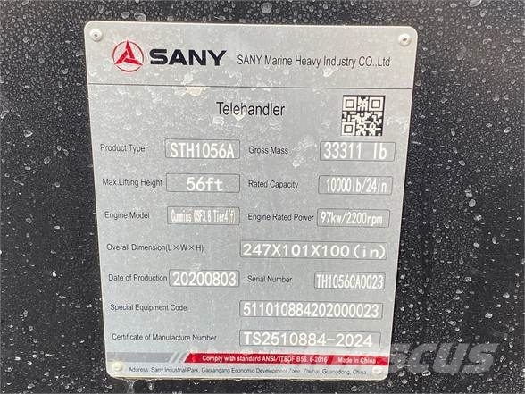 Sany STH1056A Телескопічні навантажувачі