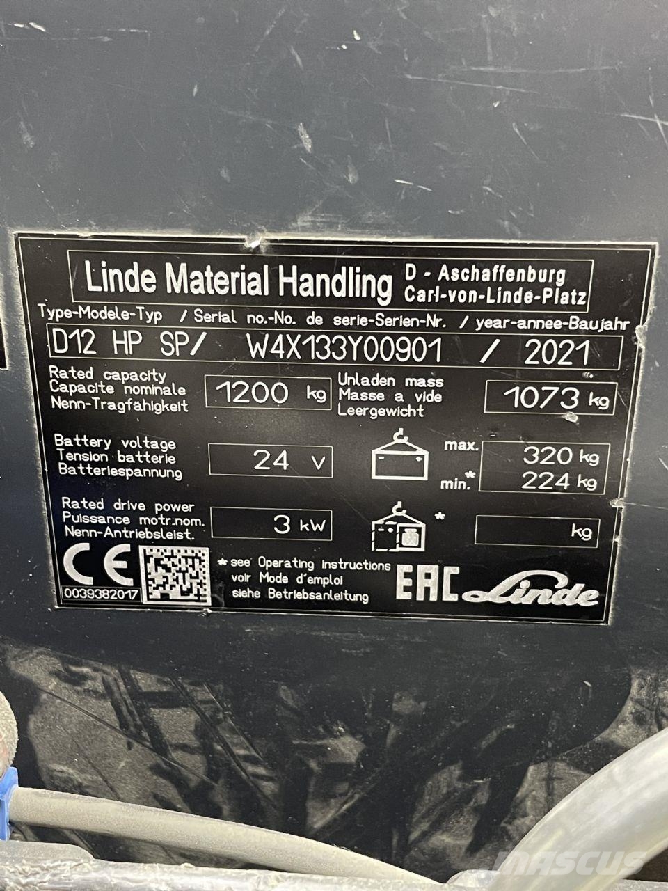 Linde D12HPSP-133 معدات التكديس الجوالة