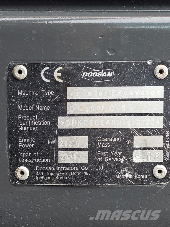 Doosan DX300LC-5 SLR PITKÄPUOMI + 800MM TELAT + RASVARI + Rupsgraafmachines