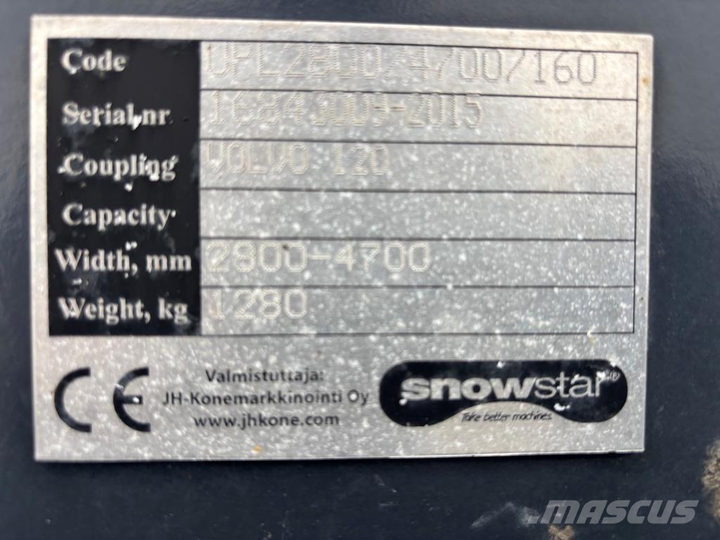 Snowstar U-AURA 2800/4700 + VOLVO SOVITE + VERKKOTERÄT Blades