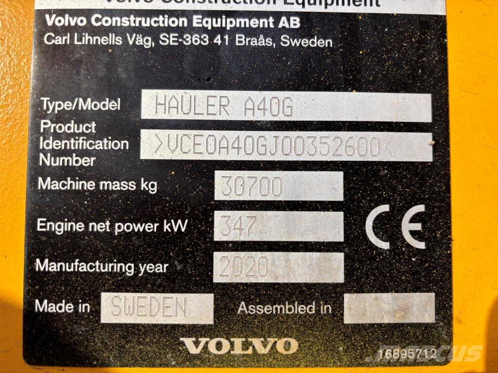 Volvo A40G + STAGE 5 + KOROKKEET + PERÄLAUTA + 100% RENK Dumpperit