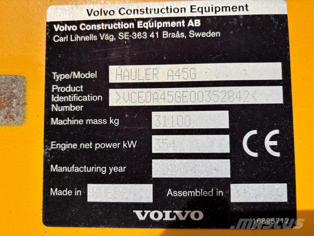 Volvo A45G + STAGE 5 + KOROKKEET + PERÄLAUTA + RASVARI + Csuklósdömperek