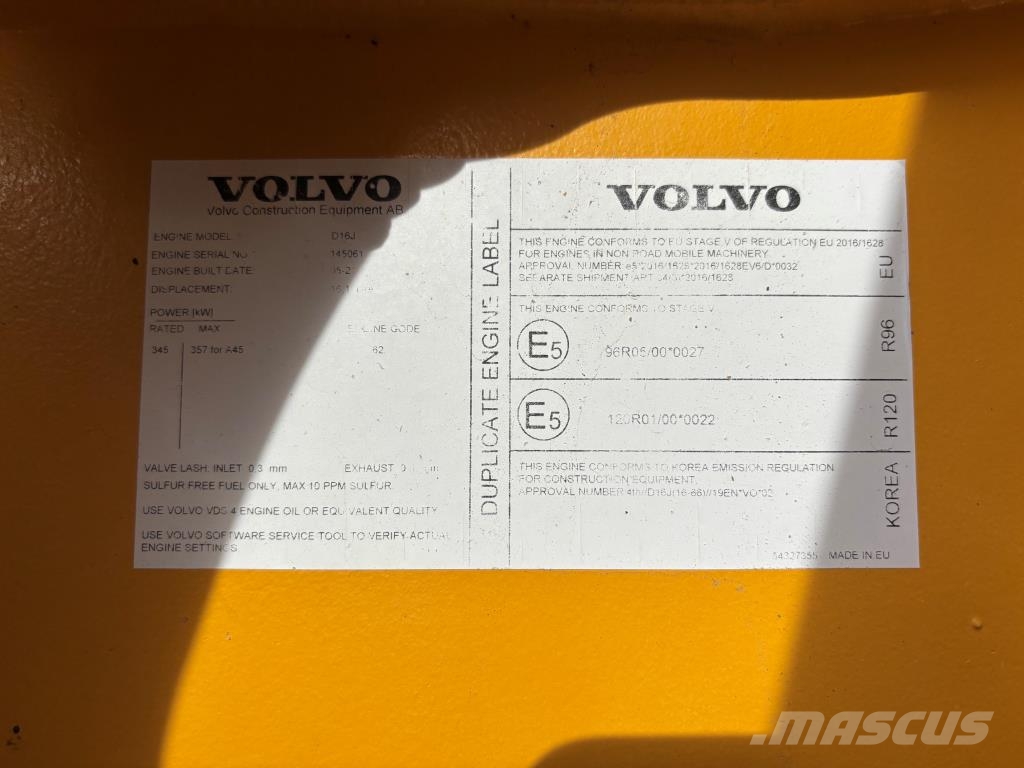 Volvo A45G + STAGE 5 + KOROKKEET + PERÄLAUTA + RASVARI + Csuklósdömperek