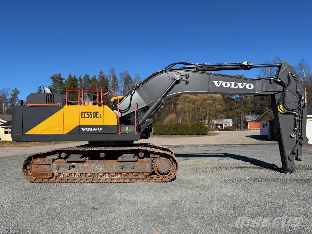 Volvo EC550EL + 750MM TELAT + TÄYSPITKÄT OHJURIT + KAHDE Paletli ekskavatörler