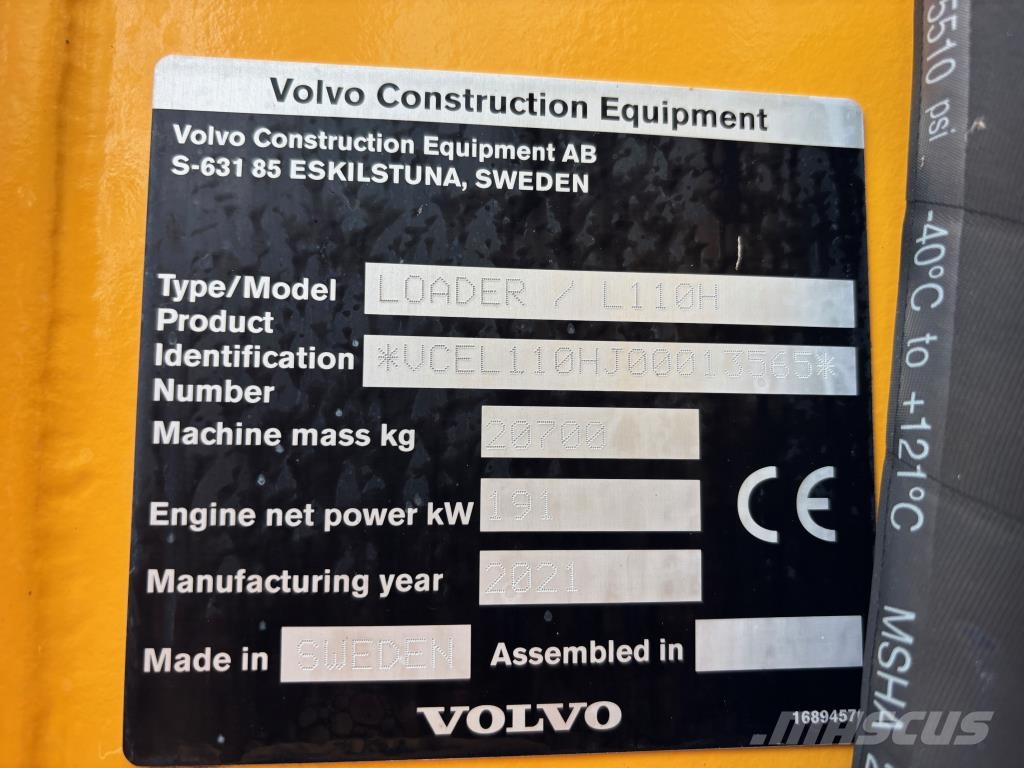 Volvo L110H + PIKALIITIN + KAHDET LISÄHYDRAULIIKAT + BSS لوادر بعجل