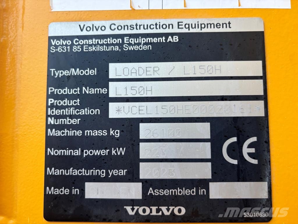 Volvo L150H + PIKALIITIN + LISÄHYDRAULIIKKA + BSS + CDC Radlader
