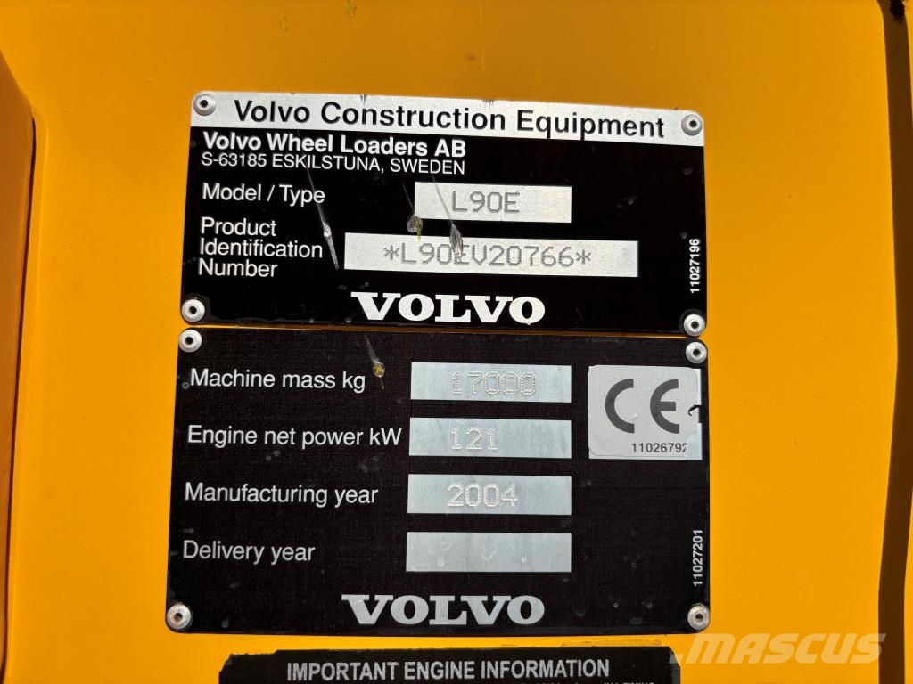 Volvo L90E + PIKALIITIN + KAHDET LISÄHYDRAULIIKAT + BSS Gumikerekes homlokrakodók