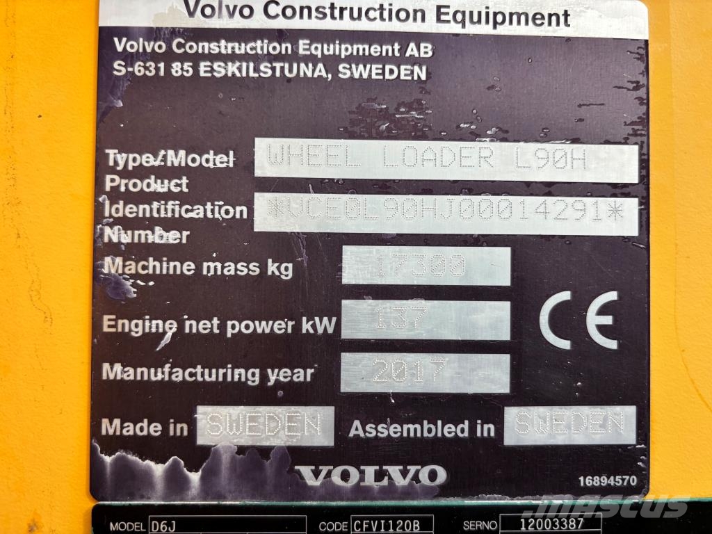 Volvo L90H + PIKALIITIN + LISÄHYDRAULIIKKA + BSS + CDC + لوادر بعجل