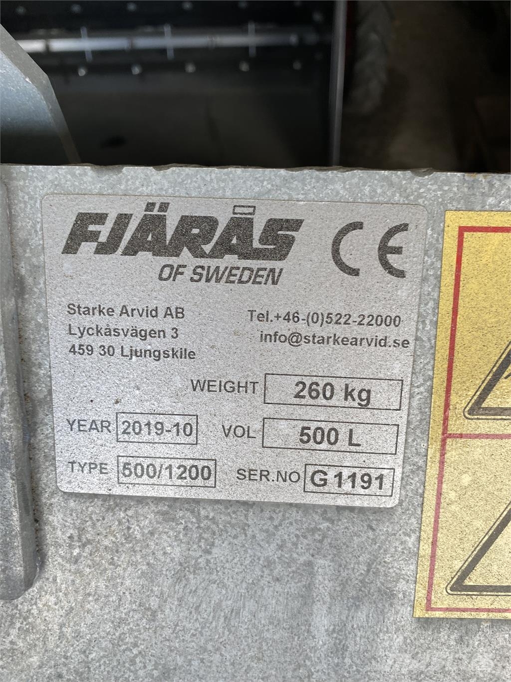 Fjärås 500/1200 SANDSPRIDARE Hiekan- ja suolanlevittimet