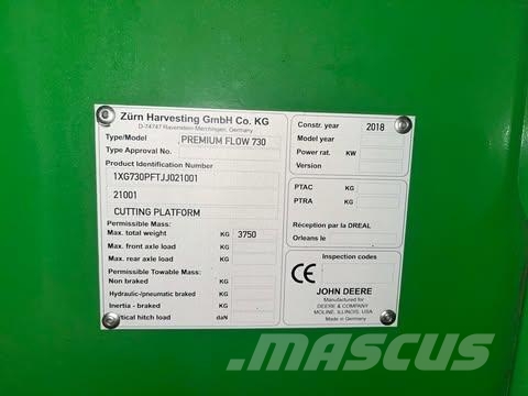 John Deere S670 SKÖRDETRÖSKA 30 FOT Mietitrebbiatrici