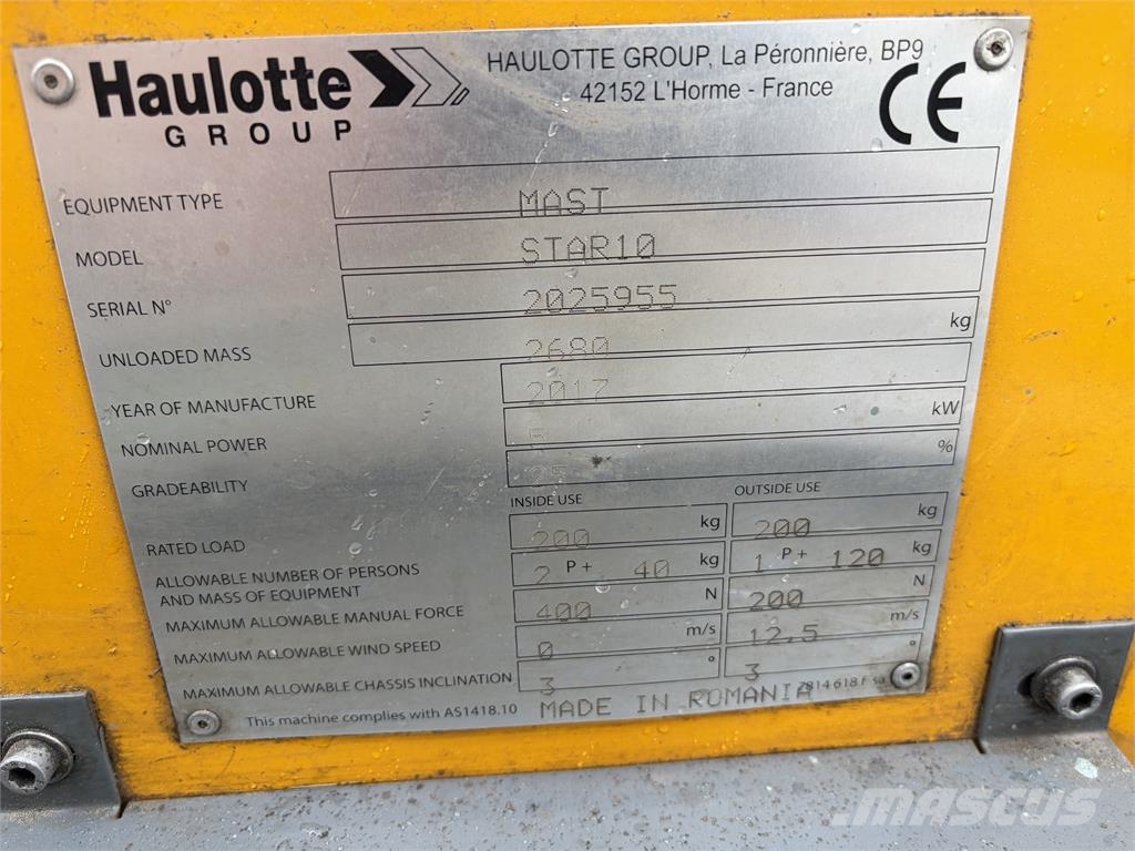 Haulotte Star 10 AC Kompakte selbstfahrende Hebebühnen
