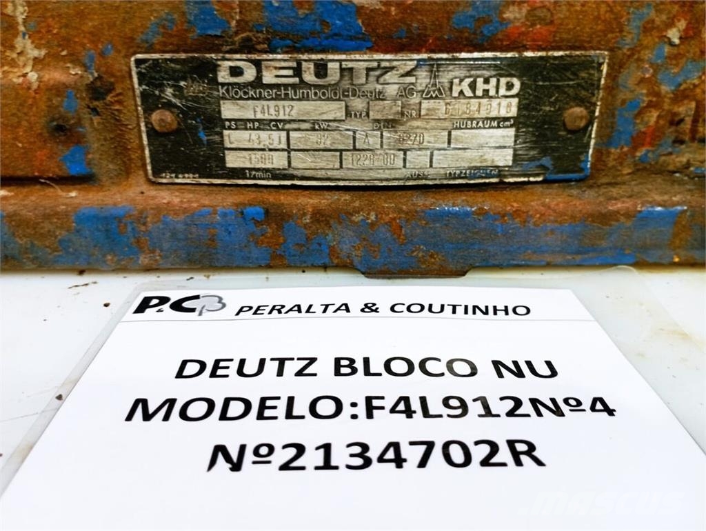 Deutz F4L912 Bloco do Motor محركات