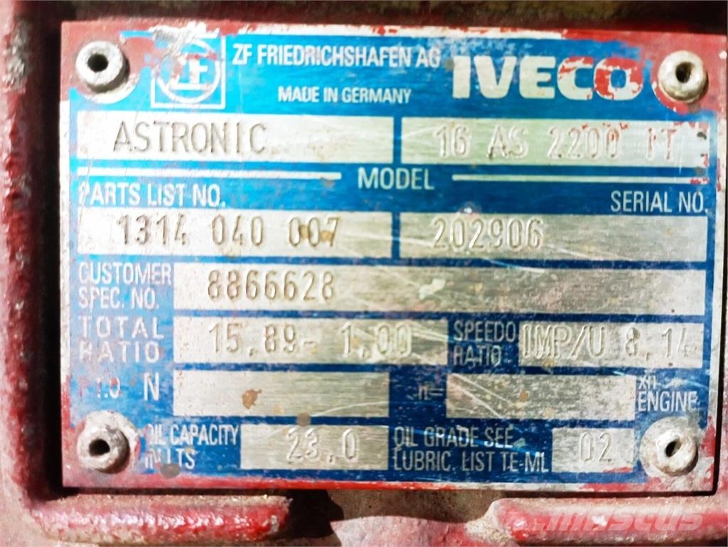 Iveco Stralis / 16AS2200IT Caixa de Velocidades Astronic 齒輪箱