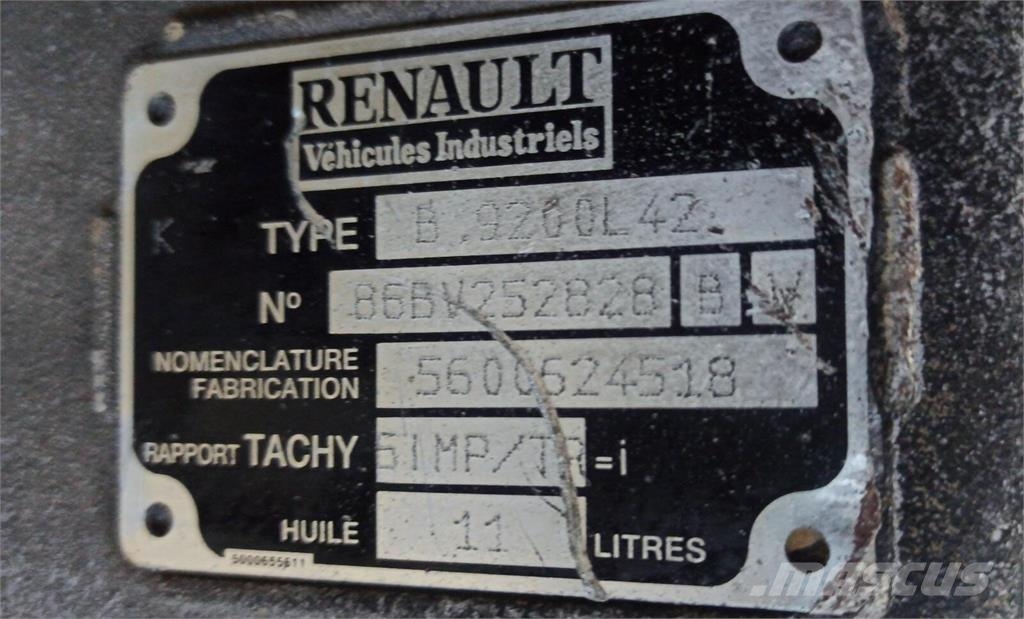 Renault B9 Cárter da Caixa de Velocidades B9 Transmissão