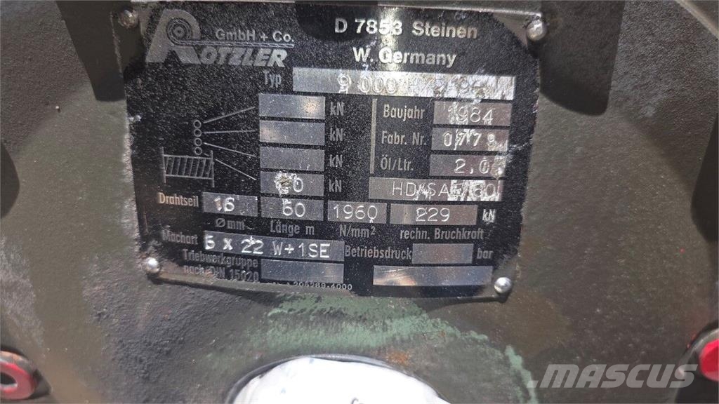 Rotzler Série 9000 HZ Guincho Hidráulico Industrial Rotzel Transmisiones