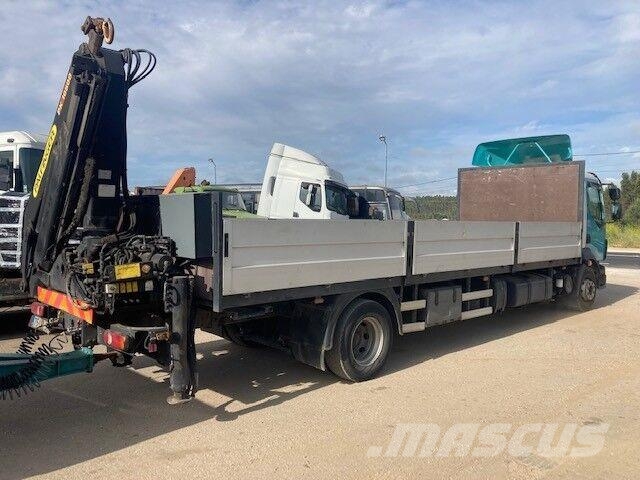 Volvo FLL FL7 II / FE7 4X2 Caixa Aberta com Grua e Coman Вантажівки-платформи/бокове розвантаження