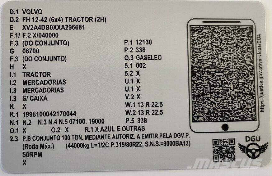 Volvo Trator Rodoviário 6x4 com suspensão Mecânica Heav 트랙터 유닛
