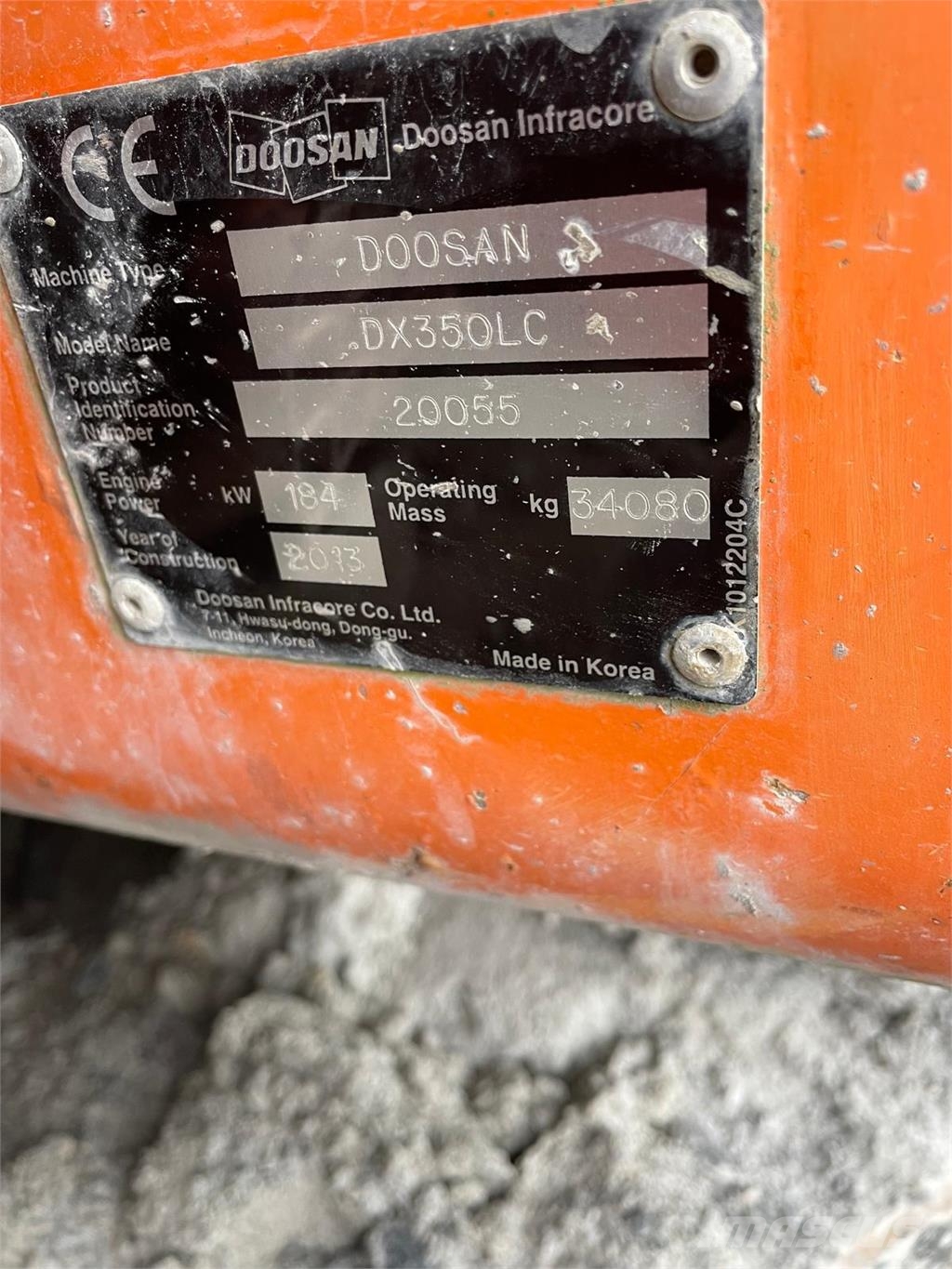 Doosan DX350LC Crawler excavators