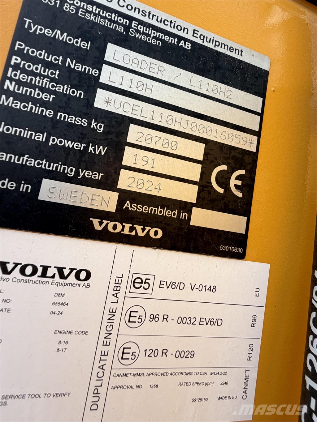 Volvo L110H Cargadoras sobre ruedas