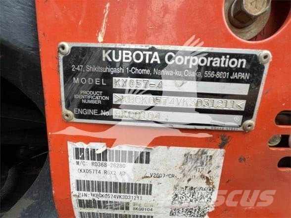 Kubota KX057-4 Roomikekskavaatorid