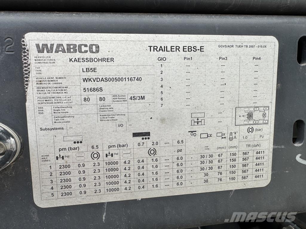 2023 Kassbohrer LB5E - 5 Axle Extending Low Loader 其他貨車