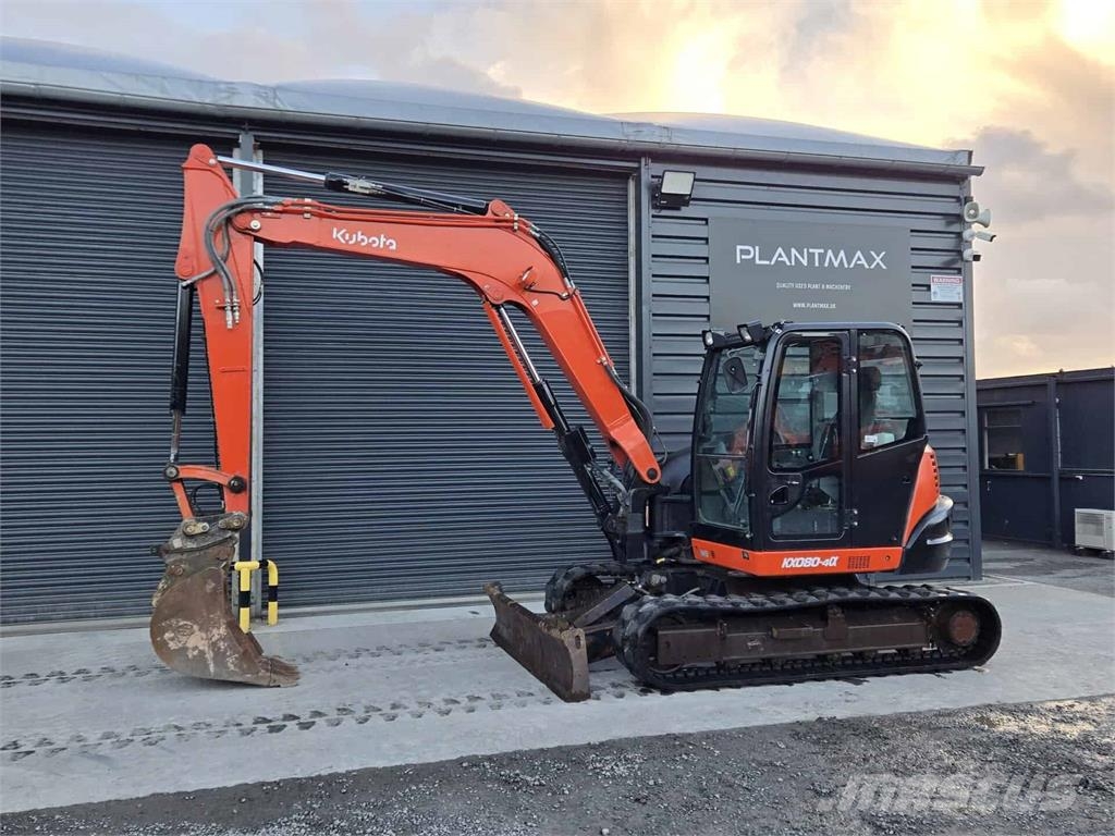 Kubota KX080-4a Vidutinės galios ekskavatoriai 7-12 t