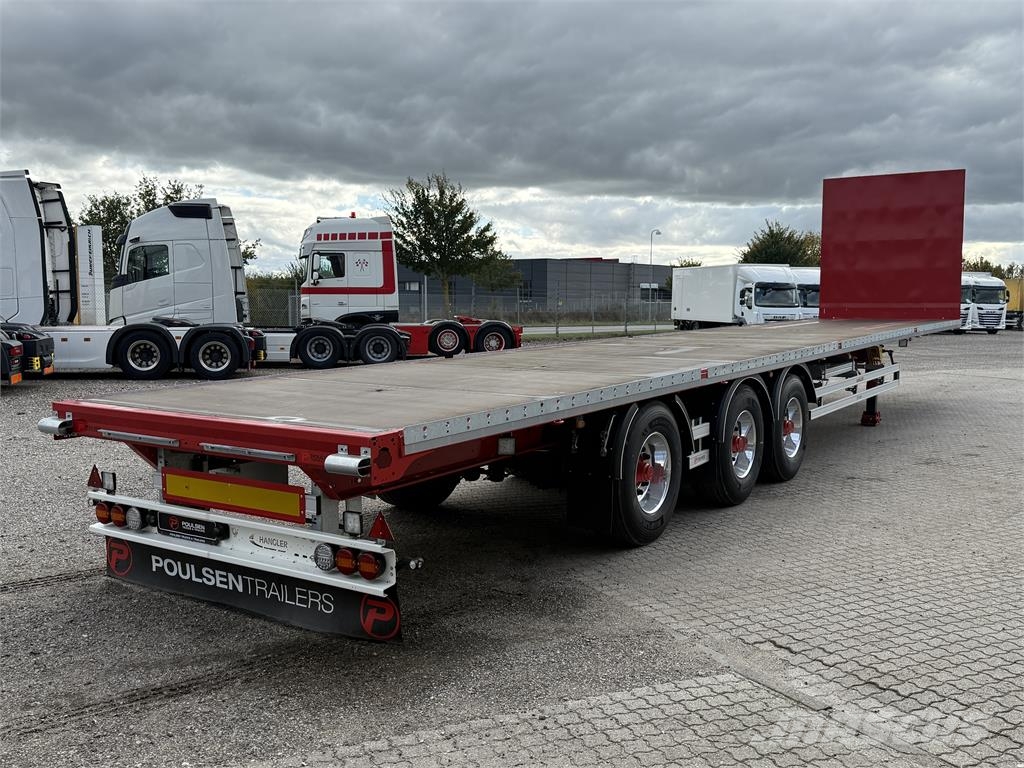 Hangler 15-meter halmtrailer - åben trailer نصف مقطورات مسطحة / مفصلية الجوانب