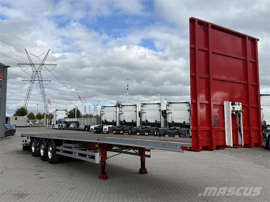 Hangler 15-meter halmtrailer - åben trailer نصف مقطورات مسطحة / مفصلية الجوانب