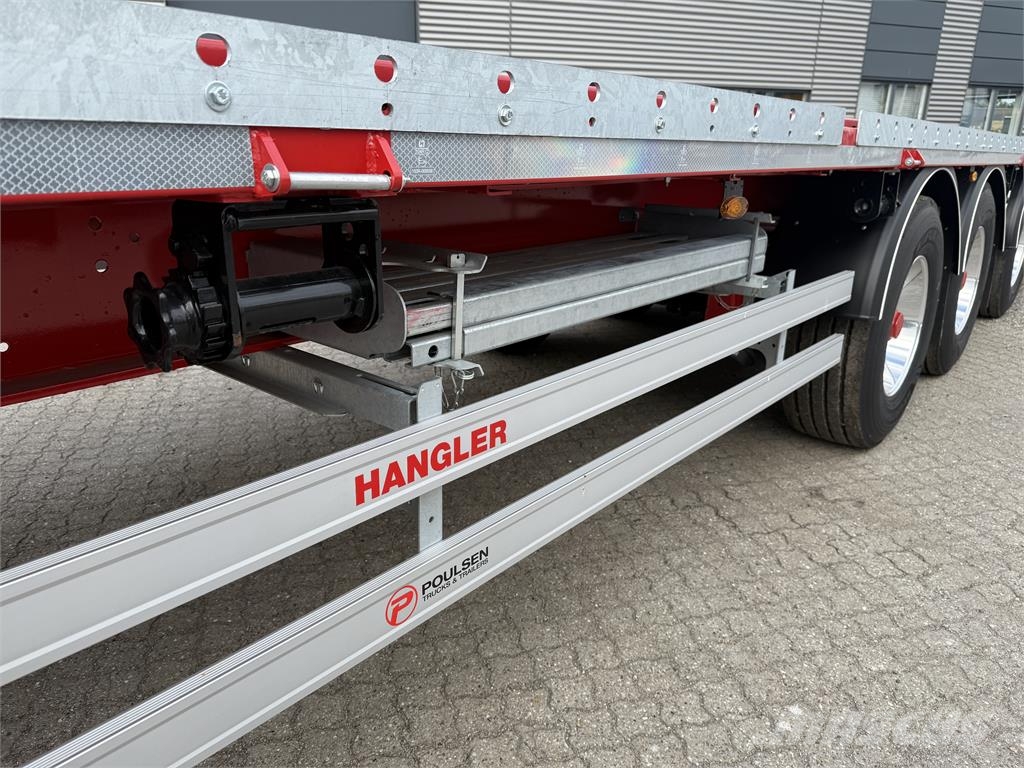 Hangler 15-meter halmtrailer - åben trailer نصف مقطورات مسطحة / مفصلية الجوانب