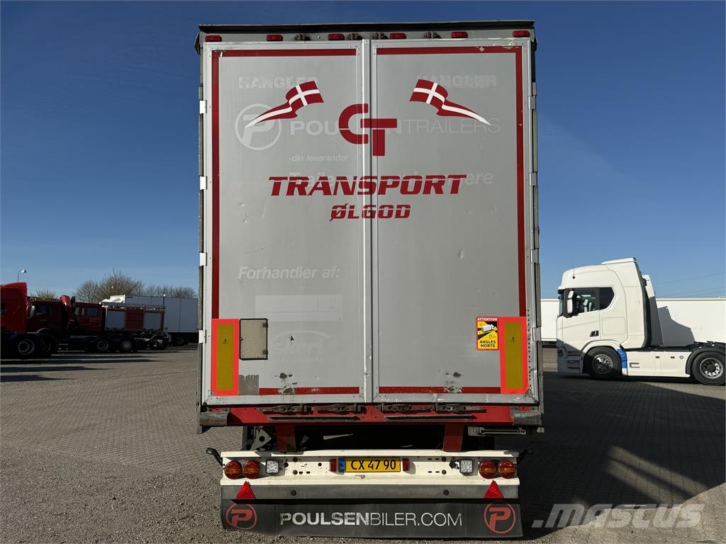 Hangler 3-aks gardintrailer Tents puspiekabes