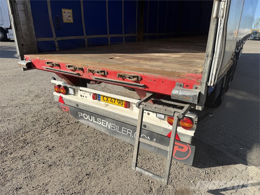 Hangler 3-aks gardintrailer Tents puspiekabes