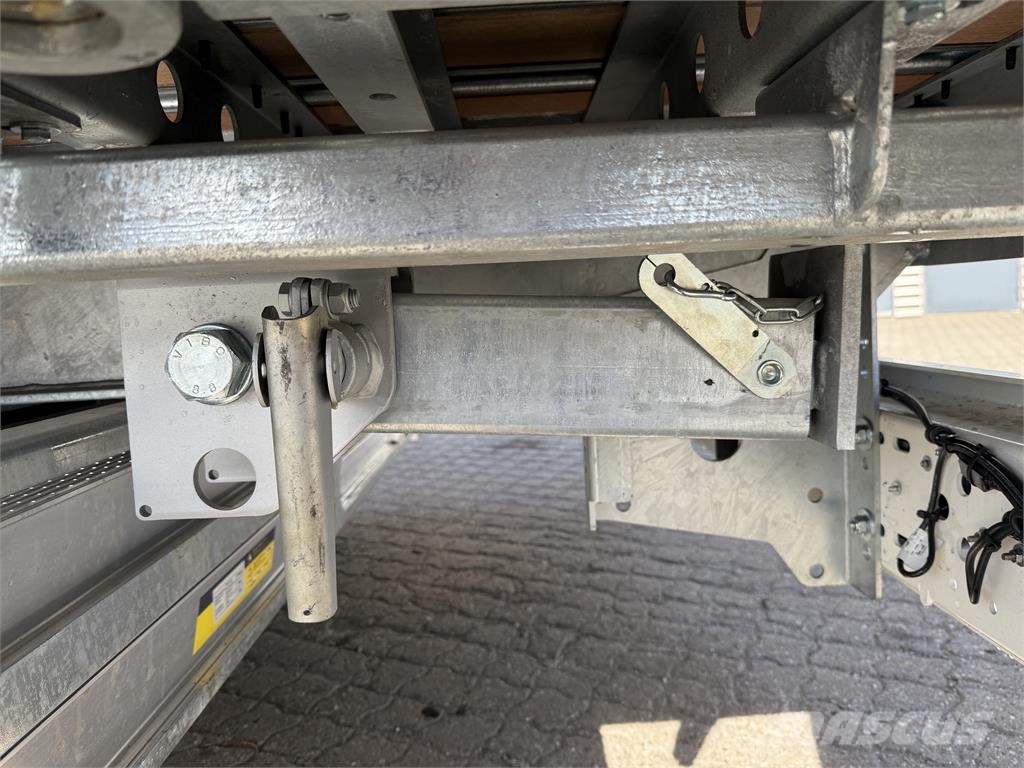 Hangler 3-aks kærre alu-sider + alu-ramper Plataforma plana/laterales abatibles