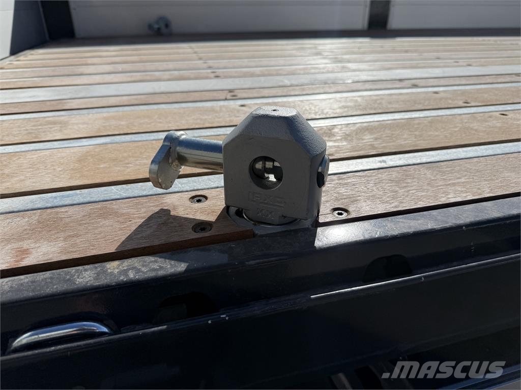 Hangler 3-aks kærre alu-sider + alu-ramper Plataforma plana/laterales abatibles